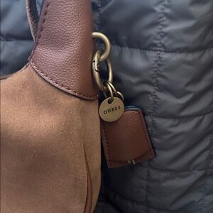 Guess Tan Leather Shoulder Bag